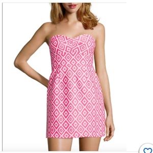 Wyatt pink and white mini dress